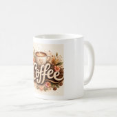 Koffie Liefde Bloemig Koffiemok (Voorkant rechts)