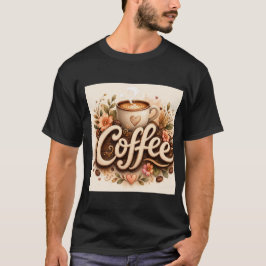 Koffie Liefde Bloemig T-shirt