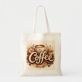 Koffie Liefde Bloemig Tote Bag