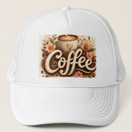 Koffie Liefde Bloemig Trucker Pet