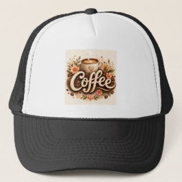 Koffie Liefde Bloemig Trucker Pet