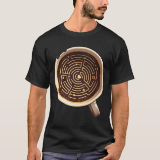 Koffie Liefde Doolhof | Ingewikkelde Latte Kunst H T-shirt