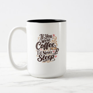 Koffie liefde flirterige bruiloft tweekleurige koffiemok