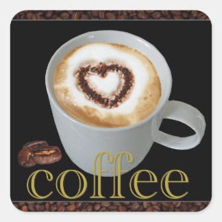 Koffie Liefde Hart Stickers