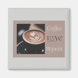 Koffie LIEFDE Herhaal – Modern Koffie Liefhebber C Magneet