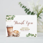 Koffie liefde is brouwen dank u kaart (Staand voorkant)