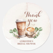 Koffie liefde is brouwen Dank u Sticker (Voorkant)