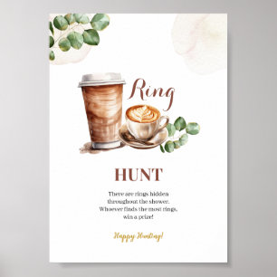 Koffie Liefde Is Brouwen Ring Hunt Spelbord Poster