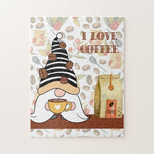Koffie Liefde Kabouter Puzzel (Verticaal)