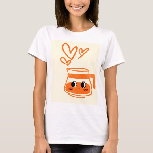 Koffie liefde t-shirt (Voorkant)