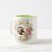 Koffie & Liefde  Tweekleurige Koffiemok (Voorkant links)