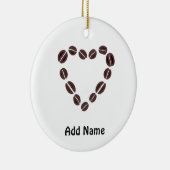 Koffie-liefdesbrood Keramisch Ornament (Rechts)