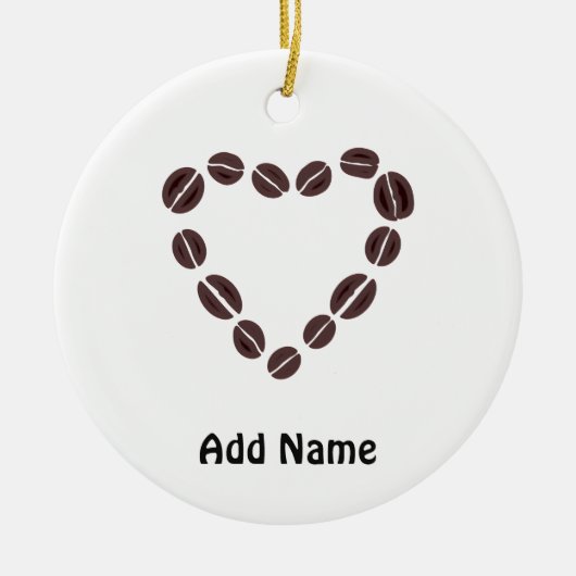 Koffie-liefdesbrood Keramisch Ornament (Voorkant)