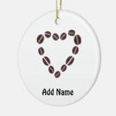 Koffie-liefdesbrood Keramisch Ornament (Links)