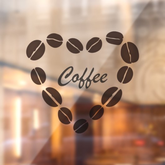 Koffie-liefdesbrood Raamsticker (Vel 2)