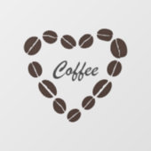 Koffie-liefdesbrood Raamsticker (Vel)