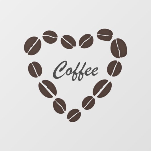 Koffie-liefdesbrood Raamsticker (Vel)