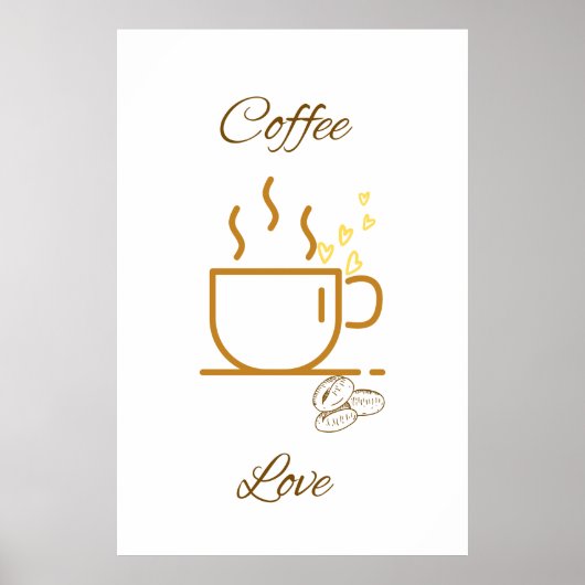 Koffie-liefdeskunst afdrukken poster (Voorkant)