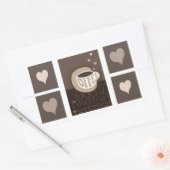 Koffie-liefdeskunst-Stickers Rechthoekige Sticker (Envelop)