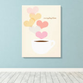 Koffie-liefdeskunstcanvas voor dagelijks gebruik canvas afdruk (Insitu (Houten vloer))