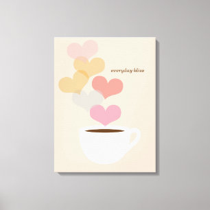 Koffie-liefdeskunstcanvas voor dagelijks gebruik canvas afdruk