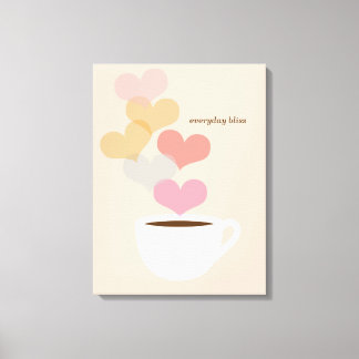 Koffie-liefdeskunstcanvas voor dagelijks gebruik canvas afdruk