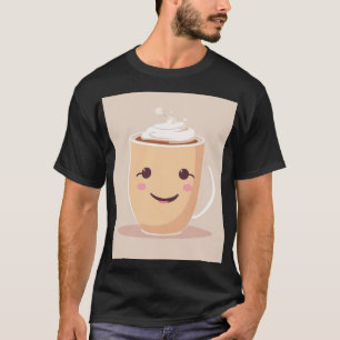 Koffie Liefhebber Cafe Barista Latte Beker Kawaii  T-shirt