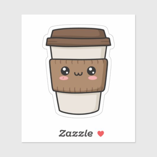 Koffie liefhebber sticker (Vel)
