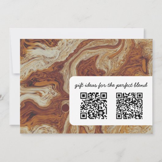 Koffie liefhebbers bruiloft douche uitnodiging (Achterkant)