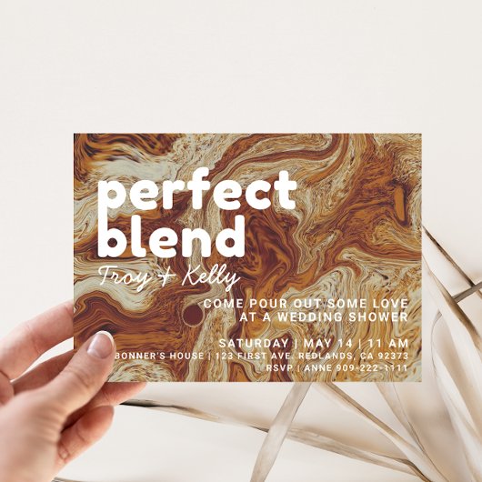 Koffie liefhebbers bruiloft douche uitnodiging