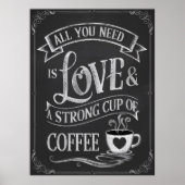 KOFFIE LIEFHEBBERS KEUKEN CHALKBOARD POSTER (Voorkant)