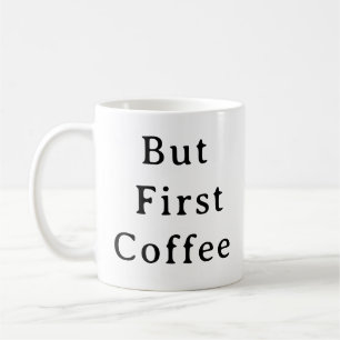 Koffie liefhebbers mok – maar eerste koffie ochten