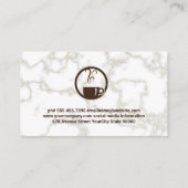 Koffie Logo | Marmer Visitekaartje (Achterkant)