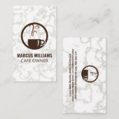 Koffie Logo | Marmer Visitekaartje (Voorkant / Achterkant)