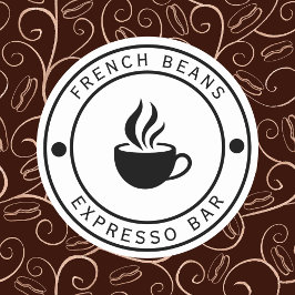 Koffie logo Typografie Sticker