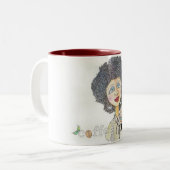 Koffie Lola! Tweekleurige Koffiemok (Voorkant links)