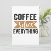 Koffie lost alles grappige cafeïne liefhebber cade kaart (Staand voorkant)