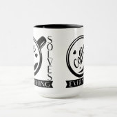 Koffie lost alles grappige quote zwart wit mok (Midden)