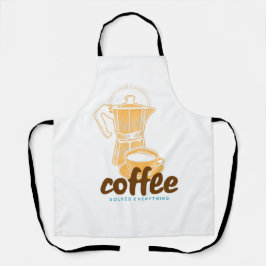 Koffie lost alles op schort