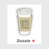 Koffie lost alles op sticker (Vel)
