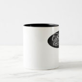 Koffie lost alles op tweekleurige koffiemok (Center)