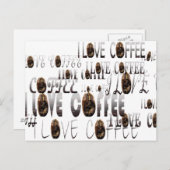 Koffie LOVE Briefkaart (Voorkant / Achterkant)