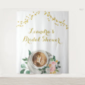 Koffie Love is Breaming Vrijgezellenfeest Sign Tap Wandkleed (Voorkant)