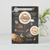 Koffie Lover Arabica en Robusta-koffie Kaart (Staand voorkant)