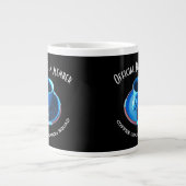 Koffie Lover Blue Cup en Saucer op persoonlijke ti Grote Koffiekop (Voorkant)