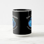 Koffie Lover Blue Cup en Saucer op persoonlijke ti Mok (Midden)