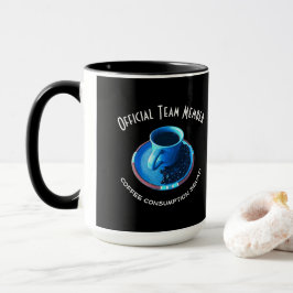 Koffie Lover Blue Cup en Saucer op persoonlijke ti Mok
