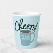 Koffie Lover - Cheers! Het is 8 uur ergens. Papieren Bekers (Voorkant)