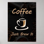 Koffie Lover Coffee breekt het gewoon Poster (Voorkant)