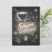 Koffie Lover Coffee House Blackboard Kaart (Staand voorkant)